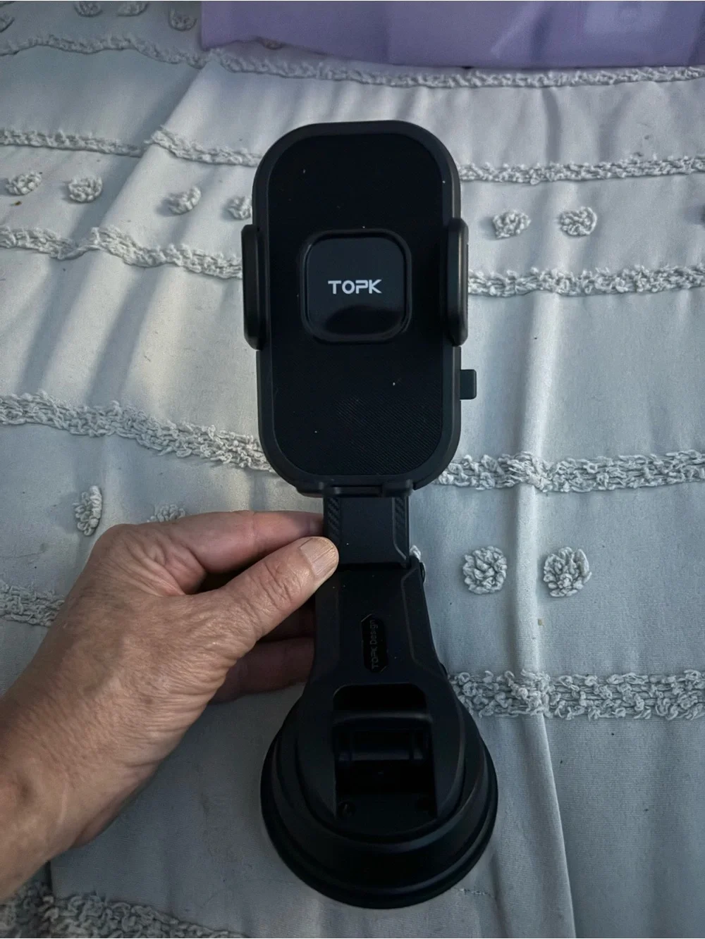 Black Car Phone Mount with Strong Suction Cup